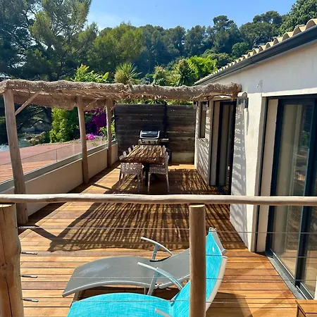 Maison Cabanon Bord De Mer, Vue Mer, Grande Terrasse Et Accès Direct à La Le Pradet